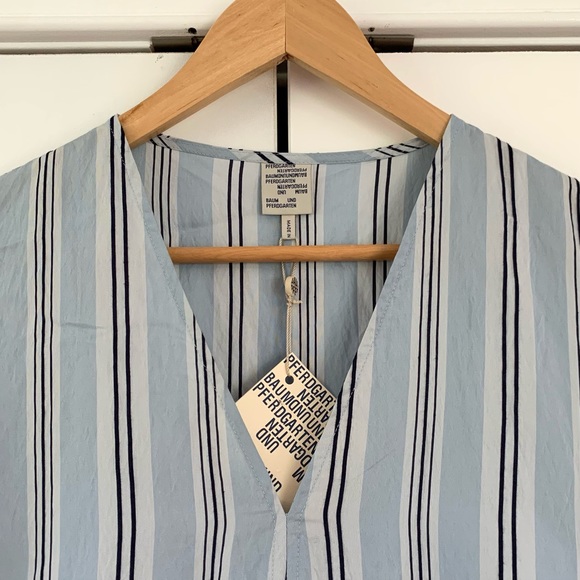 Baum Und Pferdgarten Dress Andromeda Shift Blue Stripe Short Sleeved Size 40 / L - Picture 7 of 9